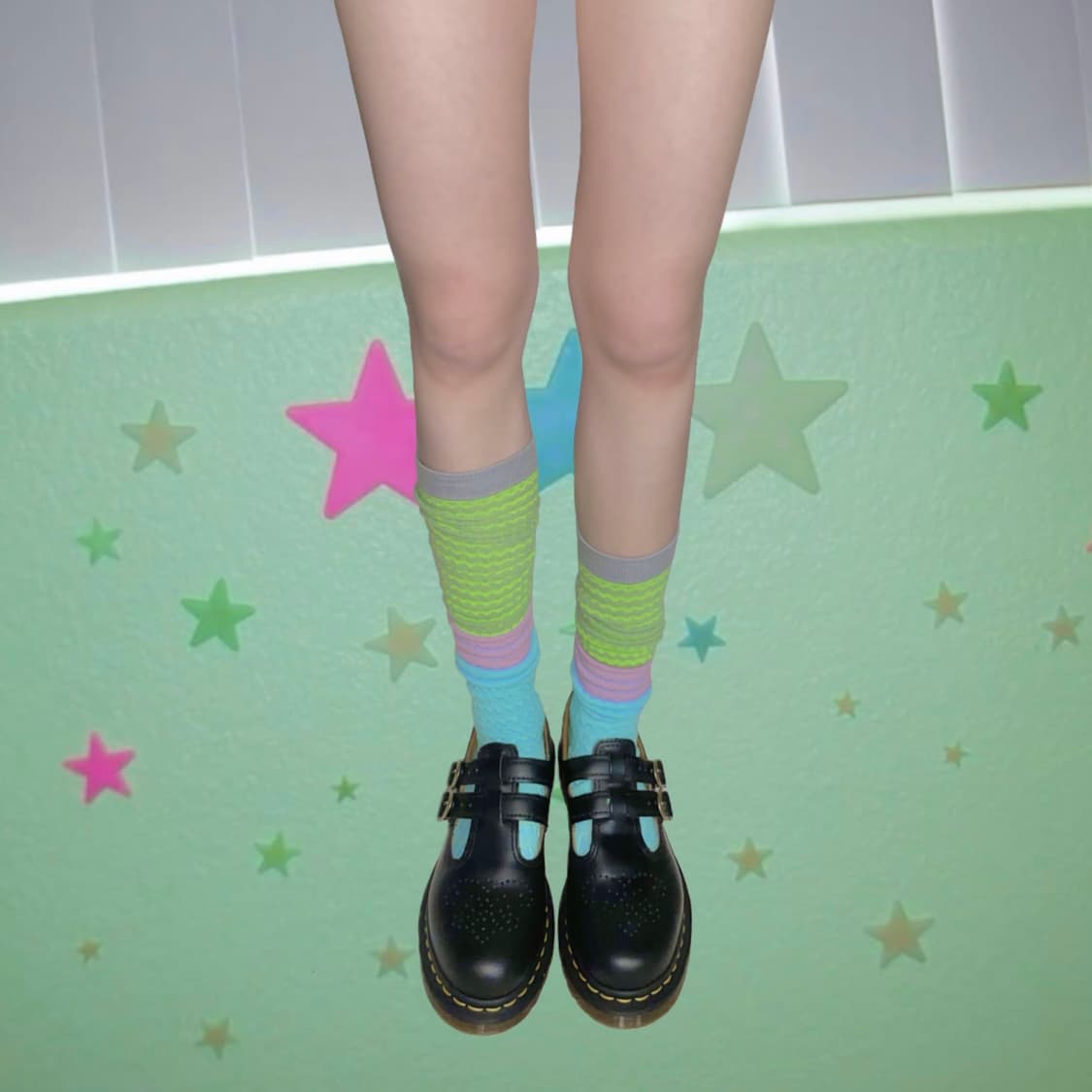 Jacquard over the knee socks 자카드 니삭스 상품이미지1