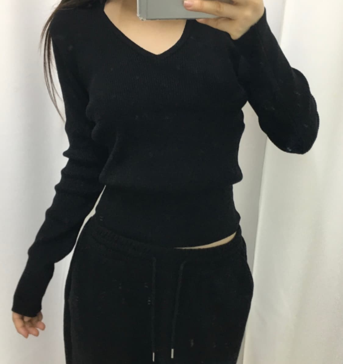아워캐비넷 니트 than v neck knit 블랙 (거의새상품) 상품이미지1