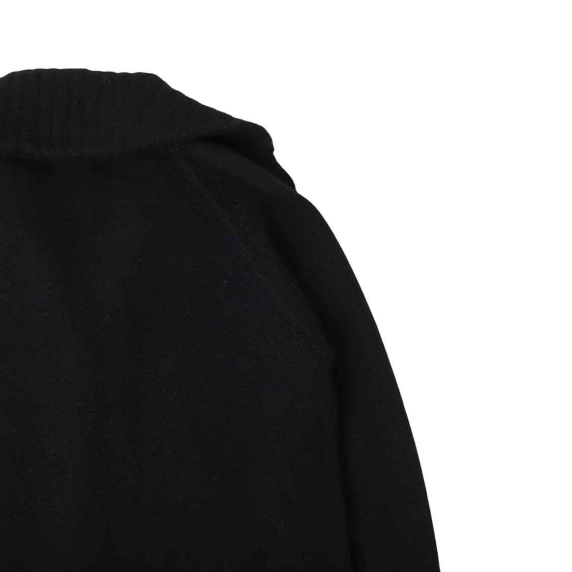 로렌 랄프로렌 블랙 하이넥 폴라 울 스냅 가디건 상품이미지7