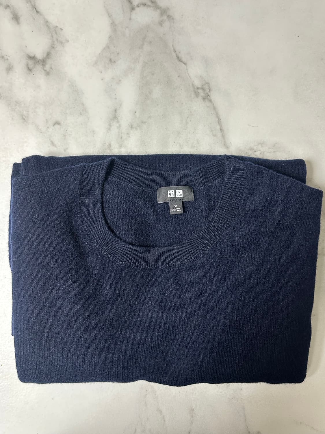 유니클로 캐시미어 니트 네이비 색상 XL 상품이미지2