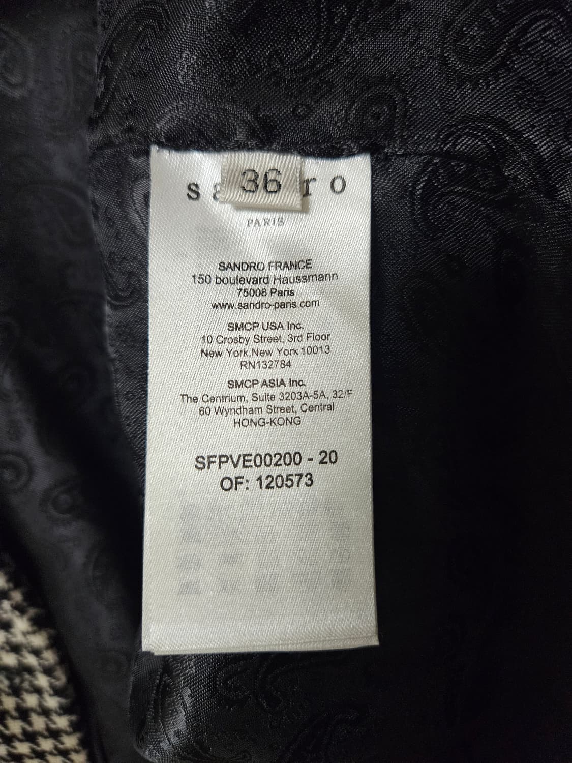 Sandro 하운드투스 블레이저 자켓 36 55사이즈 상품이미지4