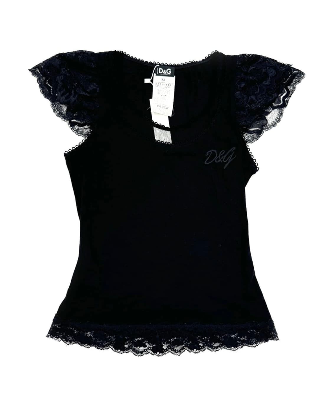 돌채앤가바나 레이스 디테일 티 상품이미지1