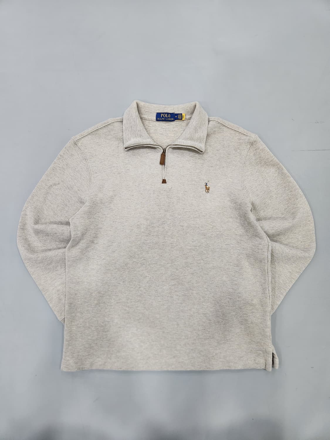 폴로 랄프로렌 하프집업 스웻셔츠 베이지 M 상품이미지3