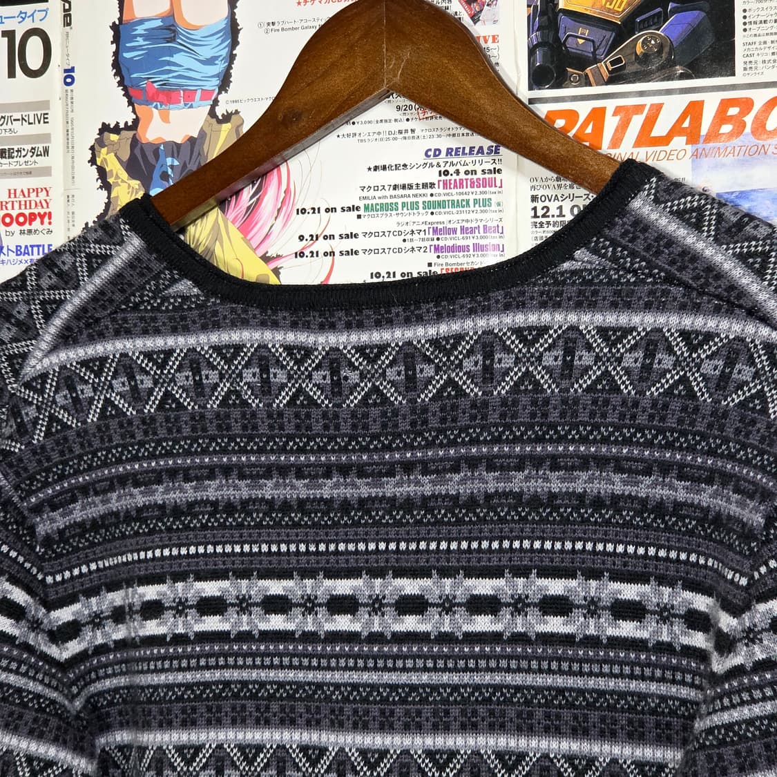 JPN 무슈 니콜 브이넥 페어 아일 패턴 니트 상품이미지6