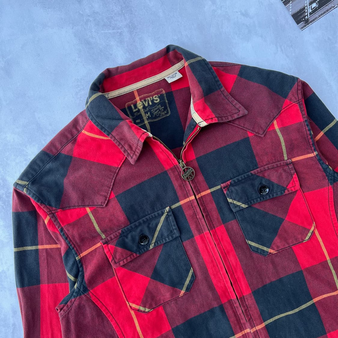 리바이스(Levi's) 타탄 체크 셔츠 집업 자켓 상품이미지3