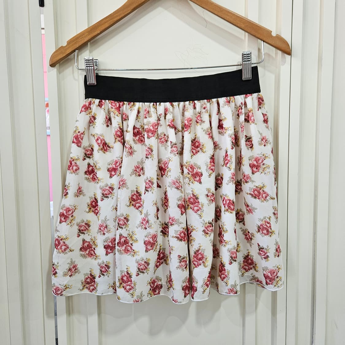 로즈 플라워 밴딩 스커트 상품이미지1