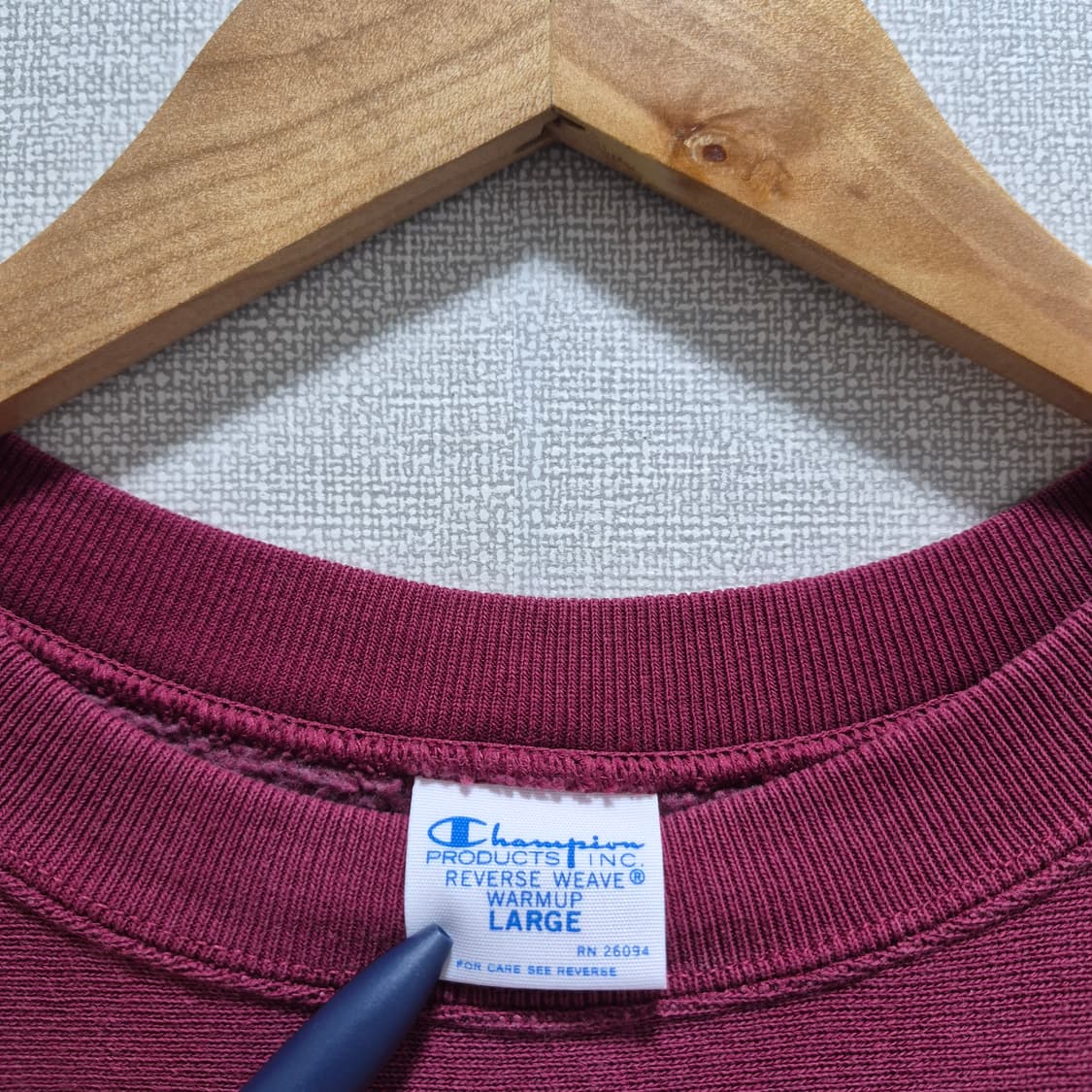 (L) 챔피온 리버스위브 베이스볼 크루넥 스웻셔츠 맨투맨 상품이미지2