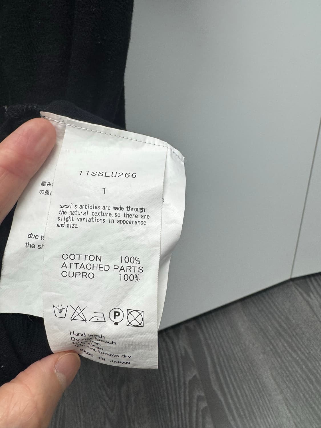 Sacai Luck 블랙 반팔 티셔츠 상품이미지3