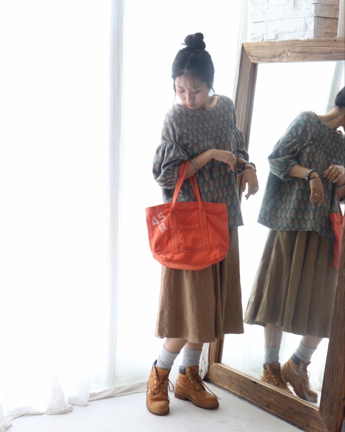 [45rpm] Orange Logo Tote Bag 상품이미지7