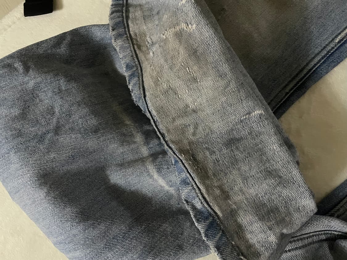 언더마이카 오버 플레어진 연청 [1] 상품이미지6