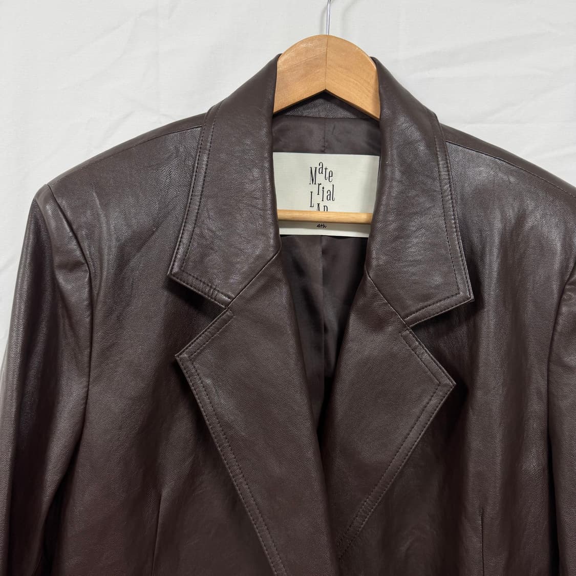 유로모피 Meterial Lap 싱글 브라운 레더 자켓 상품이미지5