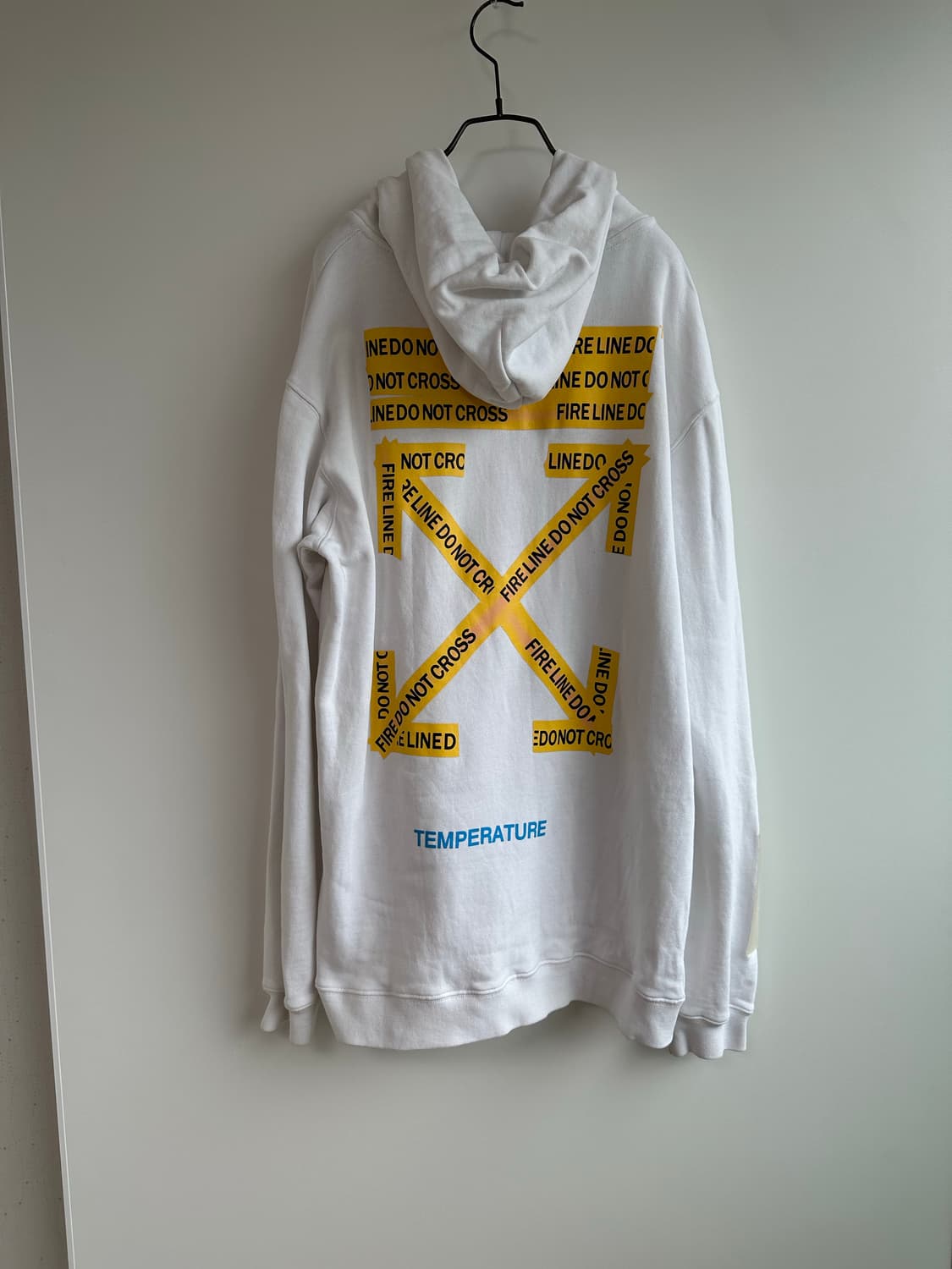 Off-white 테이핑 옐로우 후드티 xl 상품이미지10