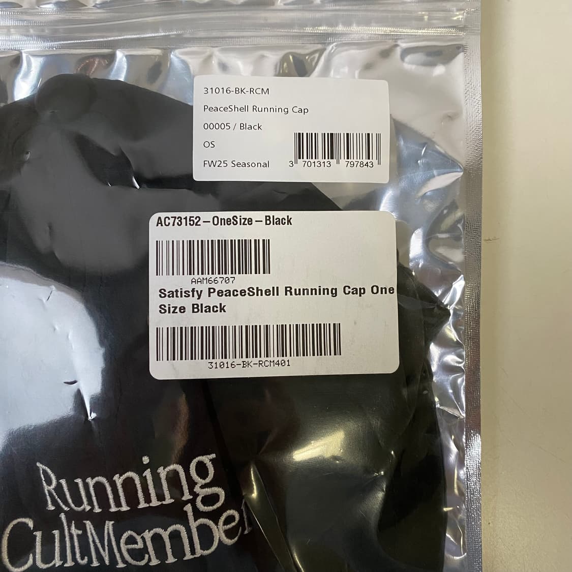 [Free] 새티스파이 피스쉘 러닝 캡 블랙 상품이미지2