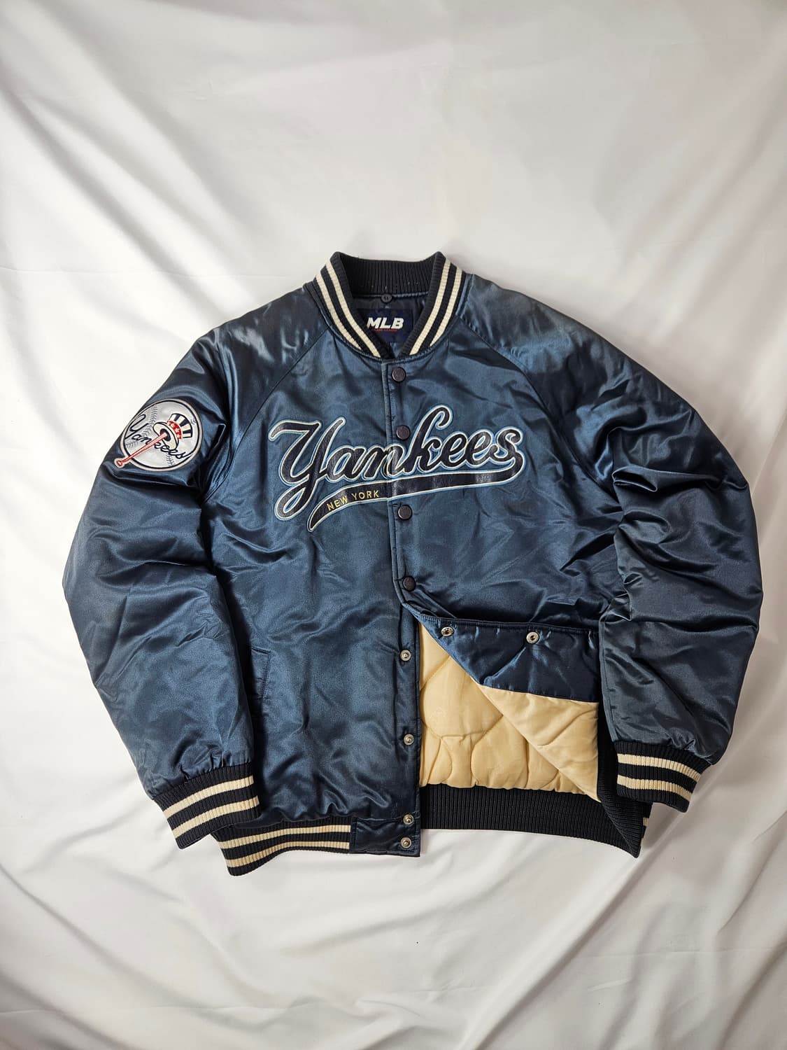 MLB 마제스틱 00s 뉴욕양키스 올드스쿨 야구 항공점퍼자켓 누빔 빈티지 상품이미지1