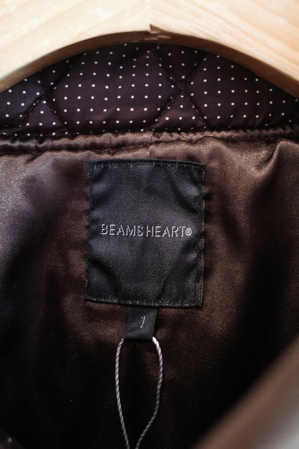 BEAMS HEART 빔즈허트 도트패턴 퀼팅자켓 상품이미지3