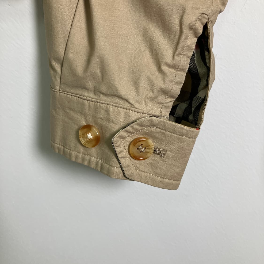 버버리 베이지 코튼 블루종 자켓 상품이미지7