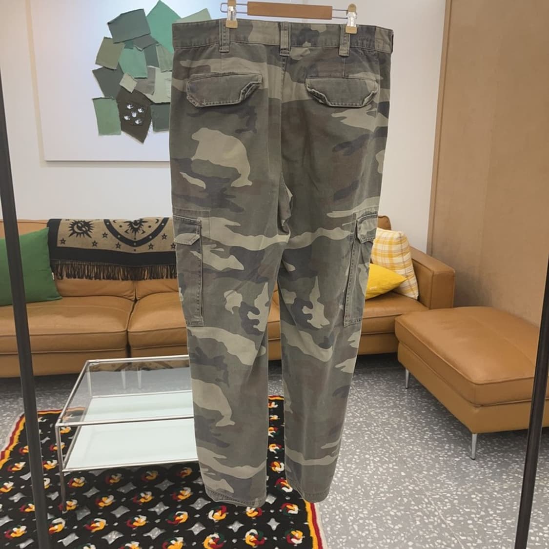 빈티지  밀리터리 카모 플라주 오버핏 카고팬츠 34인치 C06715 상품이미지4