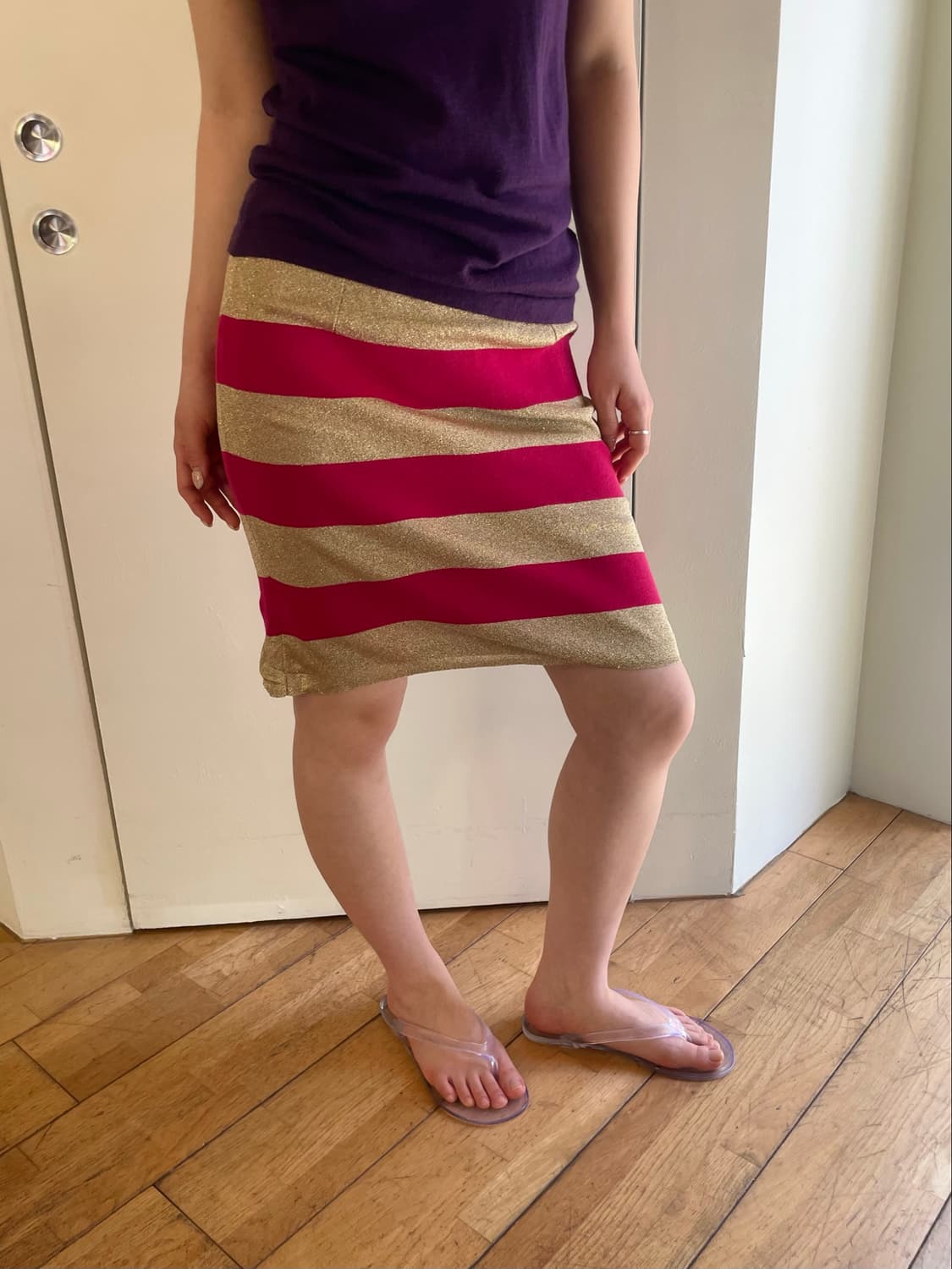 stripe midi skirt 상품이미지1