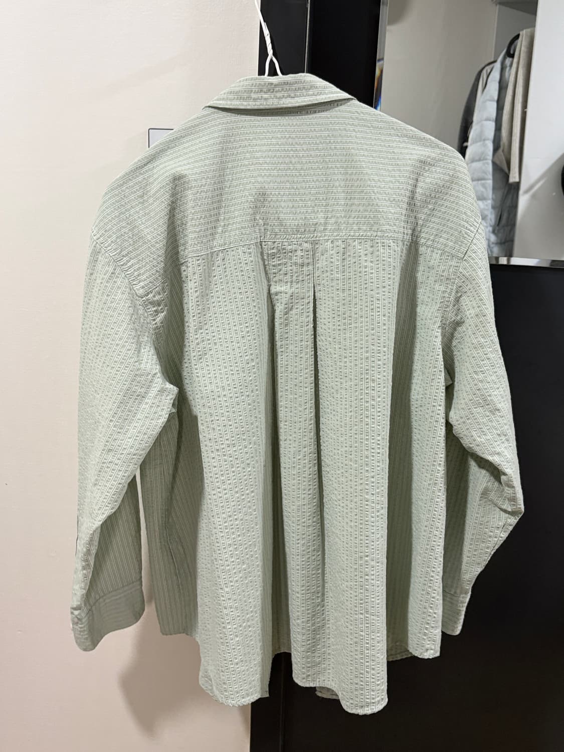 드로우핏우먼 더블 스트라이프 셔츠 [PALE GREEN]  상품이미지4