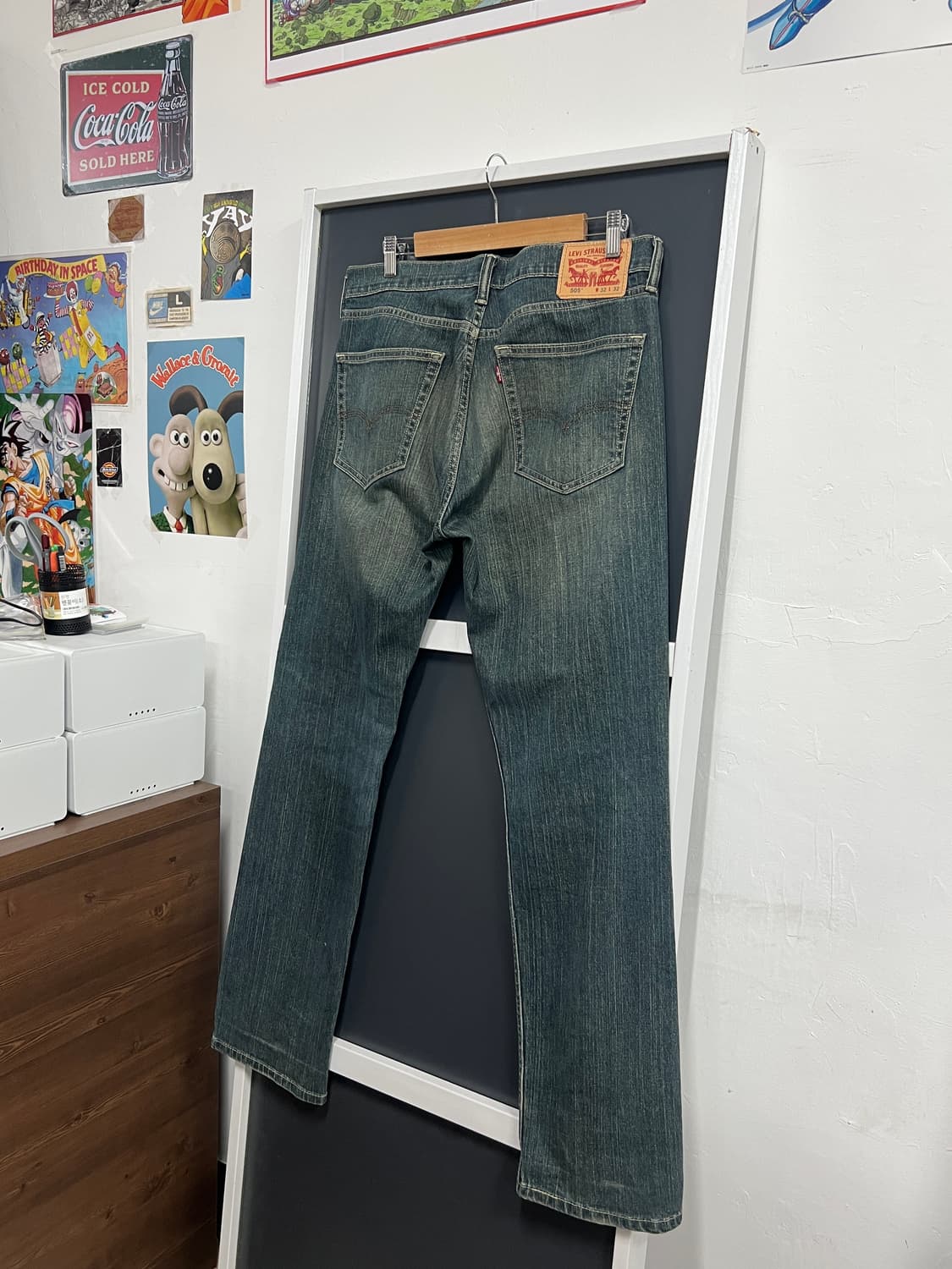 Levis 리바이스 505 레귤러 스트레이트 워싱 데님 팬츠 상품이미지1