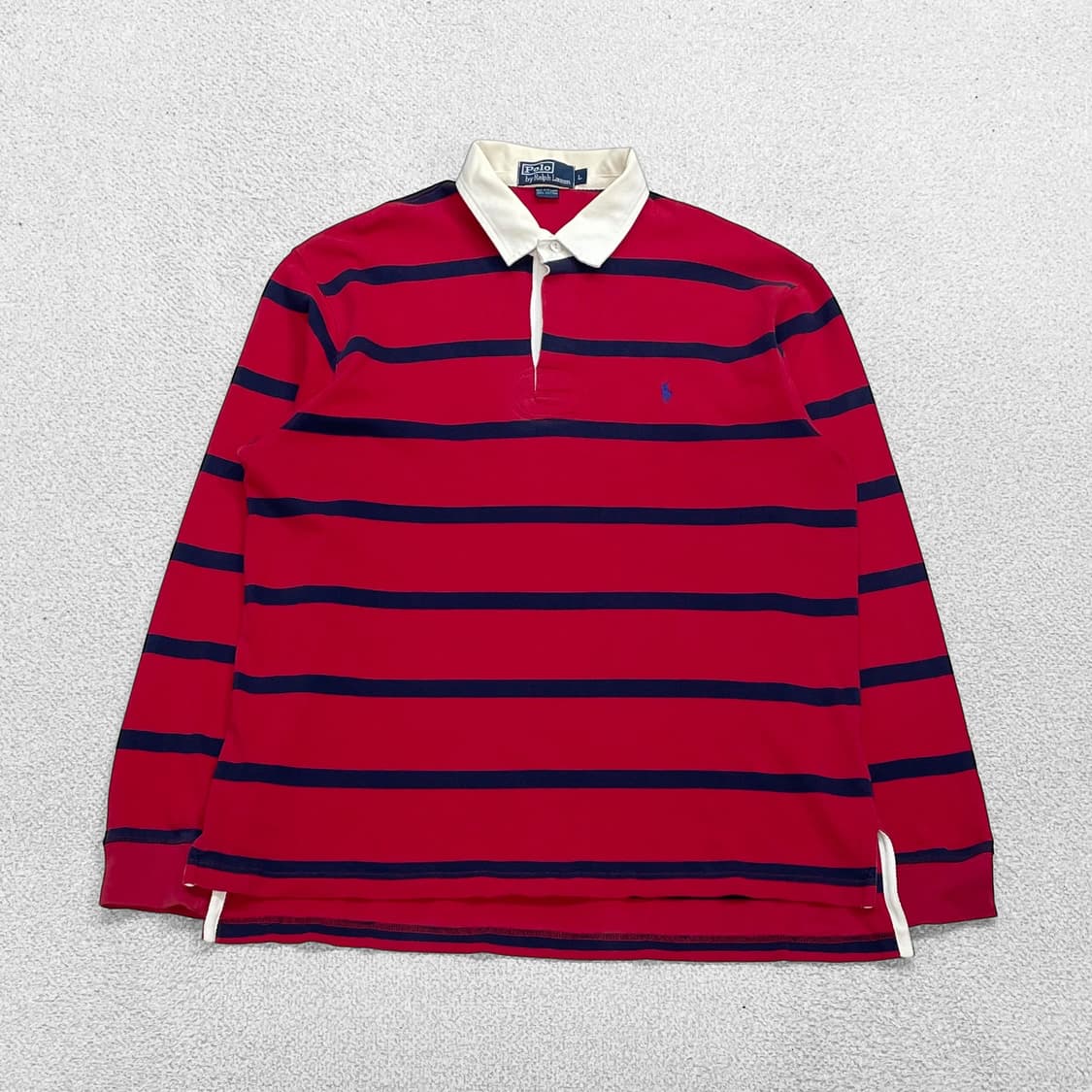 폴로 랄프로렌 아이코닉 럭비 티셔츠 레드 상품이미지1