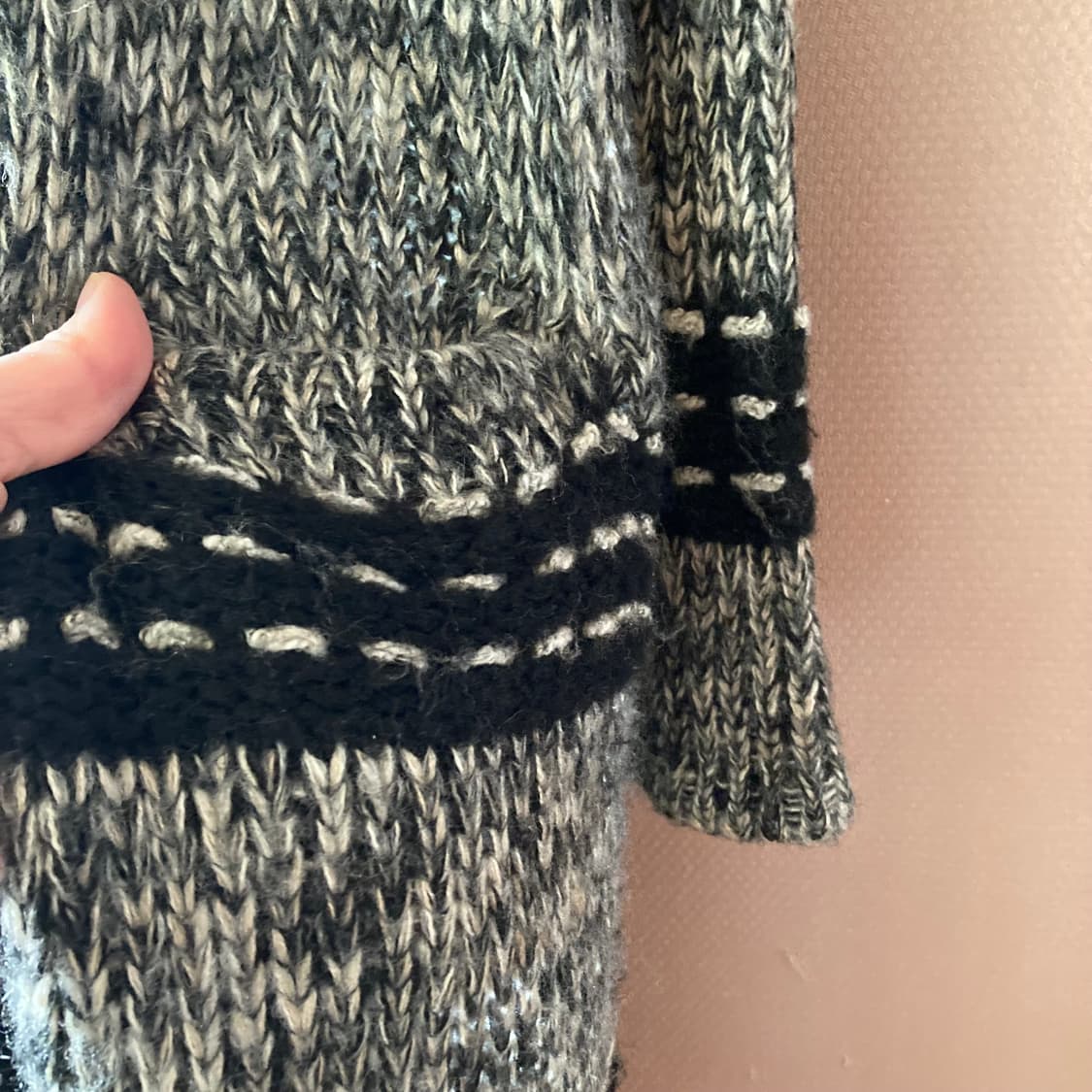 도톰 루즈핏 롱 니트 가디건 (총장 90 / 가슴 50) 상품이미지4