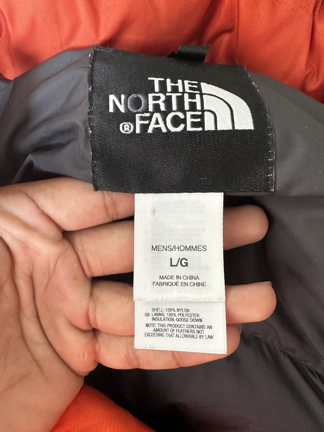 노스페이스 눕시 700 다운 패딩 오렌지 상품이미지2