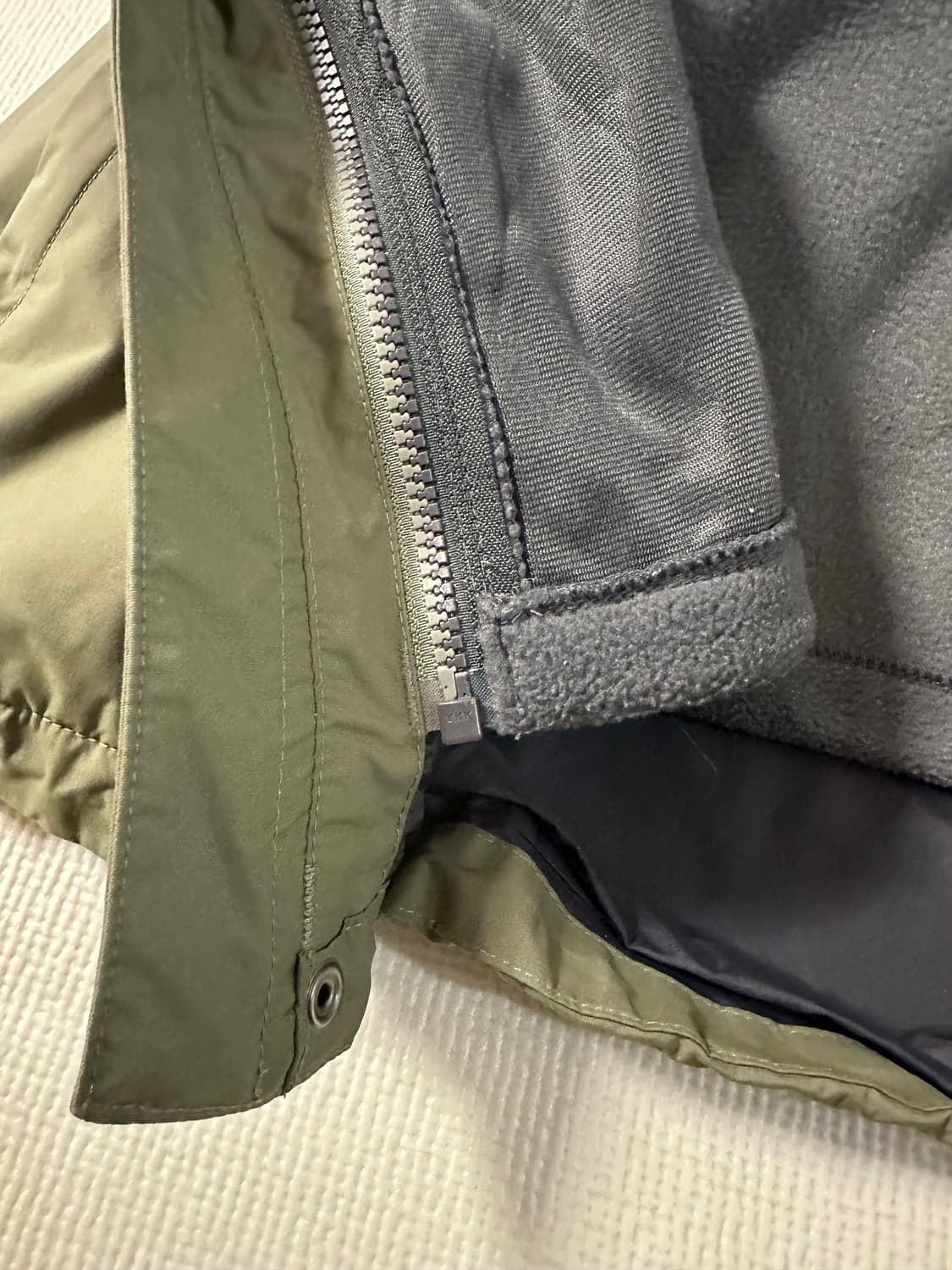 100) 컬럼비아 바람막이 플리스 내피 카키 상품이미지5