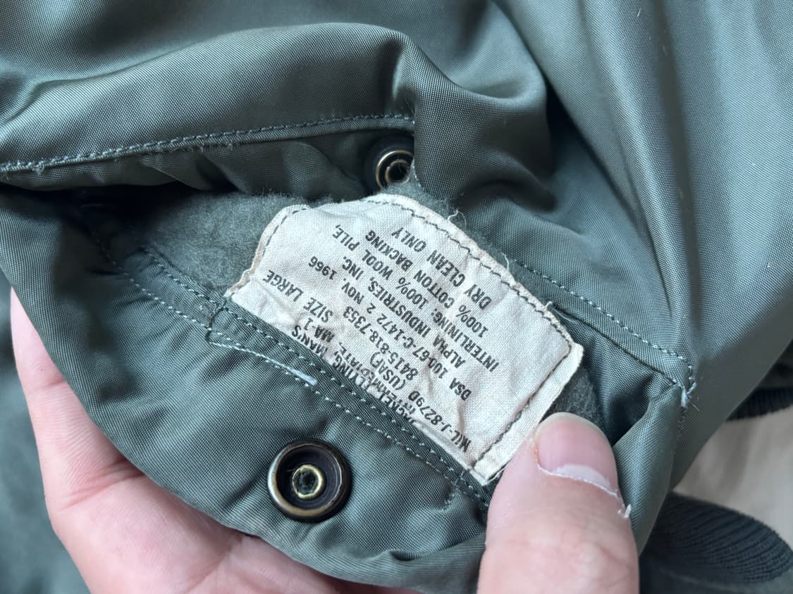 오리지널ma-1 L size 판매합니다. 상품이미지4