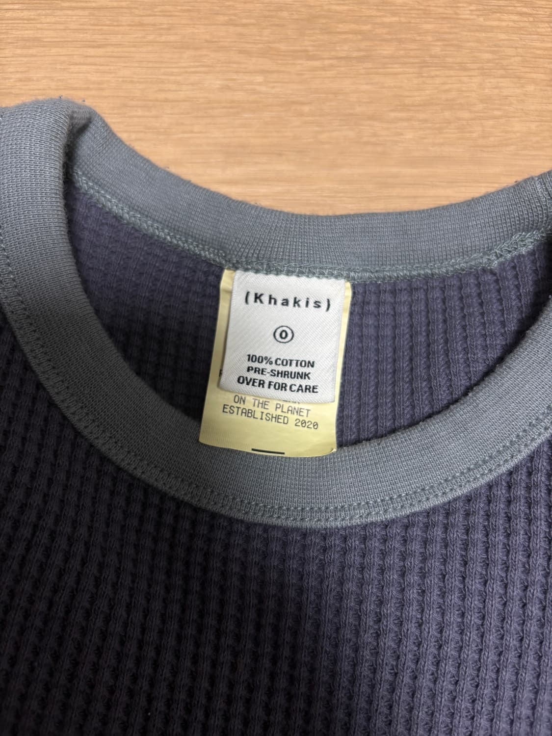 Khakis Waffle Crewneck Faded Black 상품이미지3
