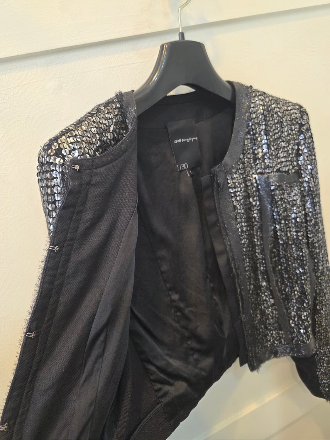 오브제 강진경  스팽글 실크블랙 자켓 상품이미지7