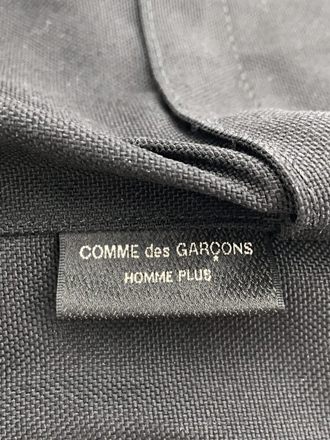 꼼데가르송 옴므 플러스 코튼나일론 백팩 블랙 상품이미지4