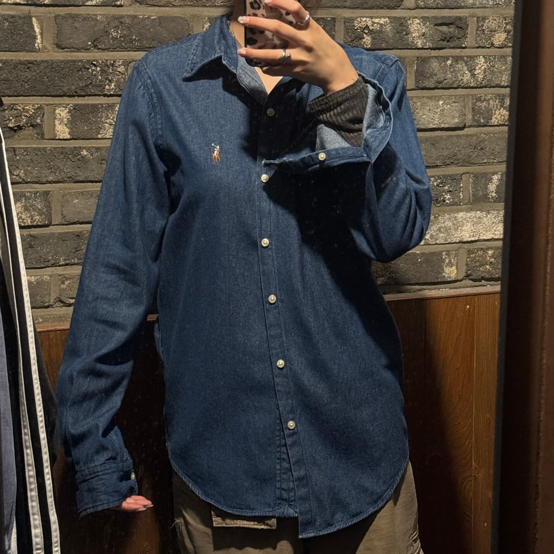 S) 폴로 랄프로렌 클래식 청 데님 셔츠 커스텀핏 상품이미지9