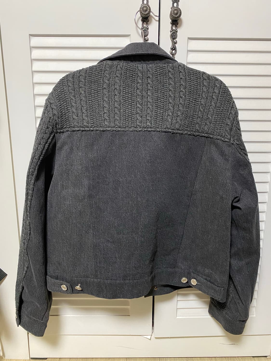 애니타임로릭 믹스 자켓 차콜컬러 상품이미지4