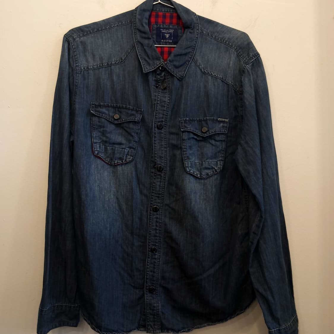 게스 빈티지 워싱 데님 셔츠 상품이미지2
