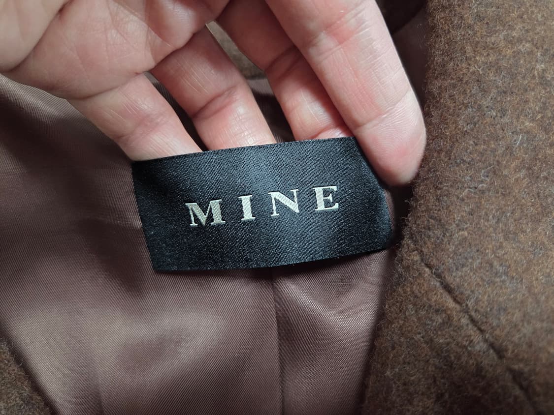 마인(MINE) 라쿤블렌드 와이드카라 핸드메이드코트 프리사이즈 상품이미지9