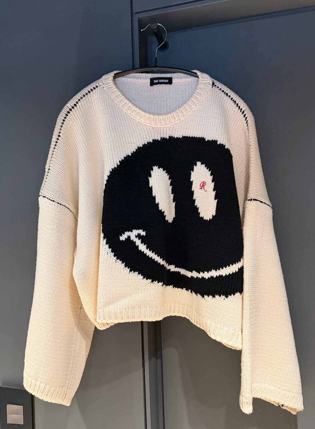 라프시몬스 스마일리 크롭 니트 S사이즈 상품이미지1