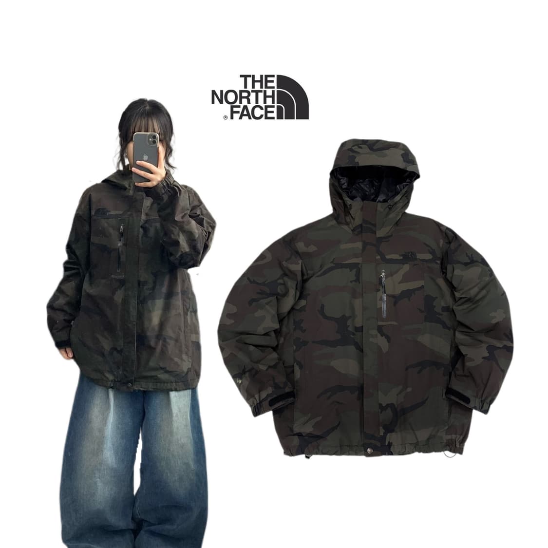 노스페이스 제팬 카모 밀리터리 풀오버 바람막이 자켓 상품이미지1
