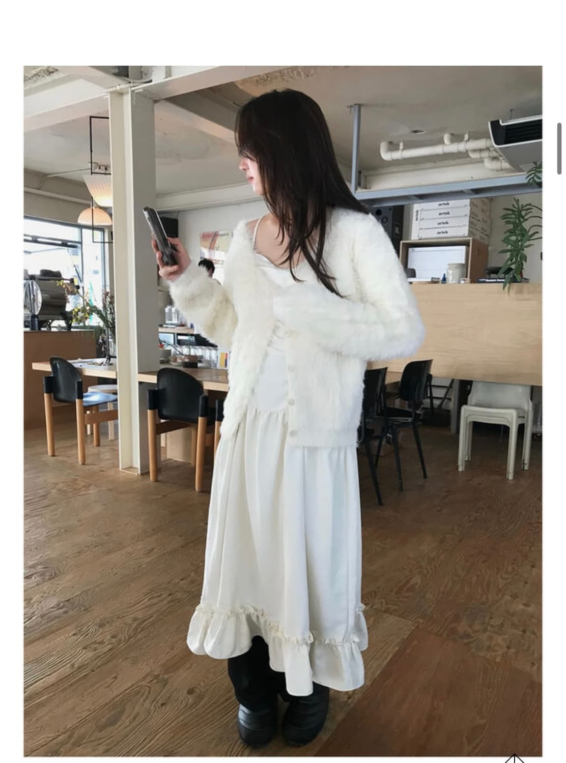 퍼 가디건 (white) 상품이미지3