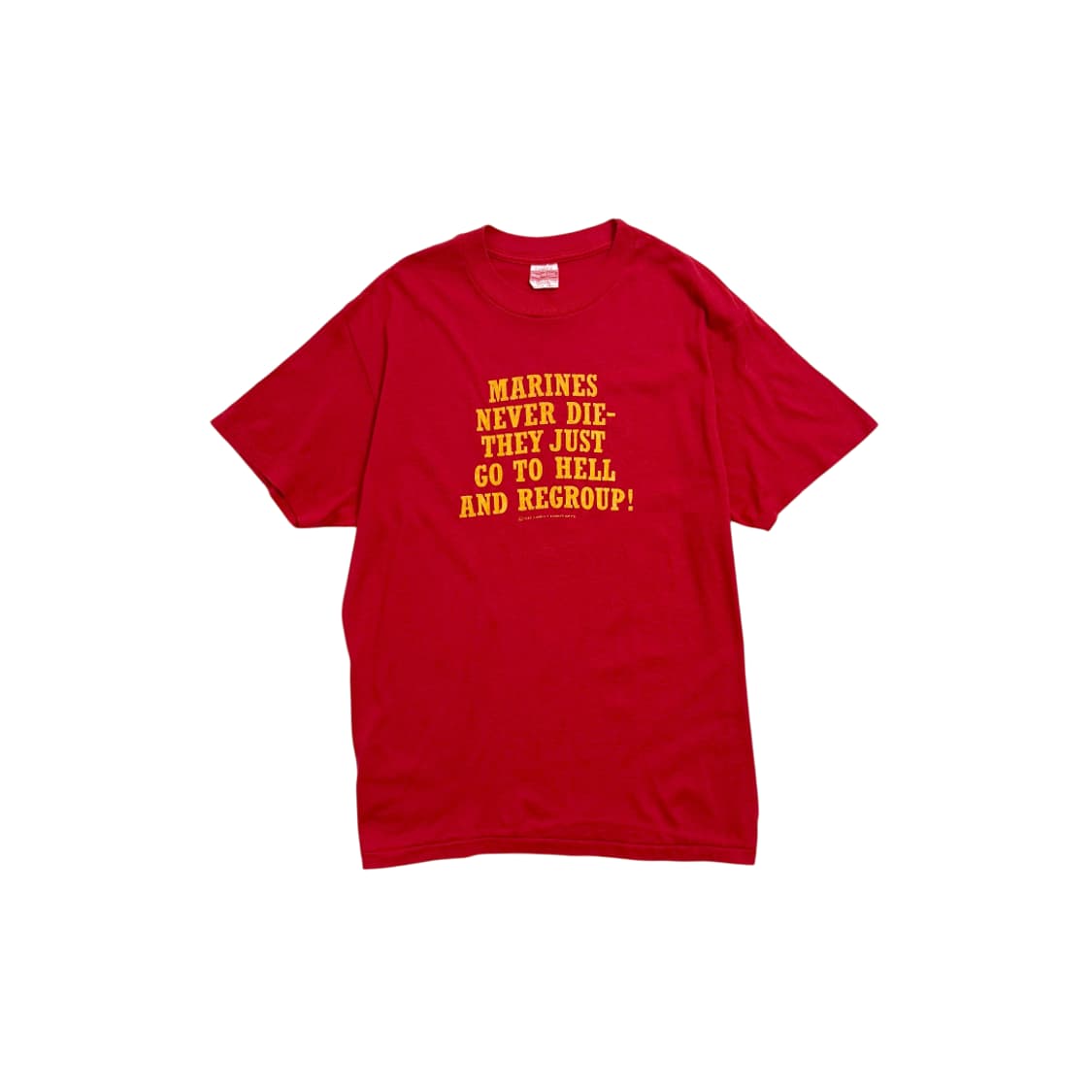 데드스탁 80s Marines Never Die 싱글 스티치 티셔츠 상품이미지1