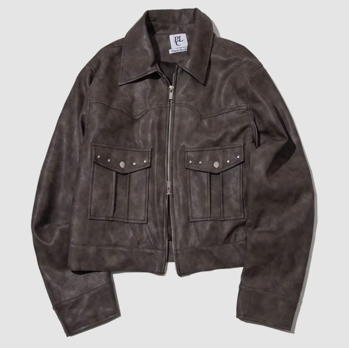 플레이스 스튜디오 레더자켓 상품이미지1