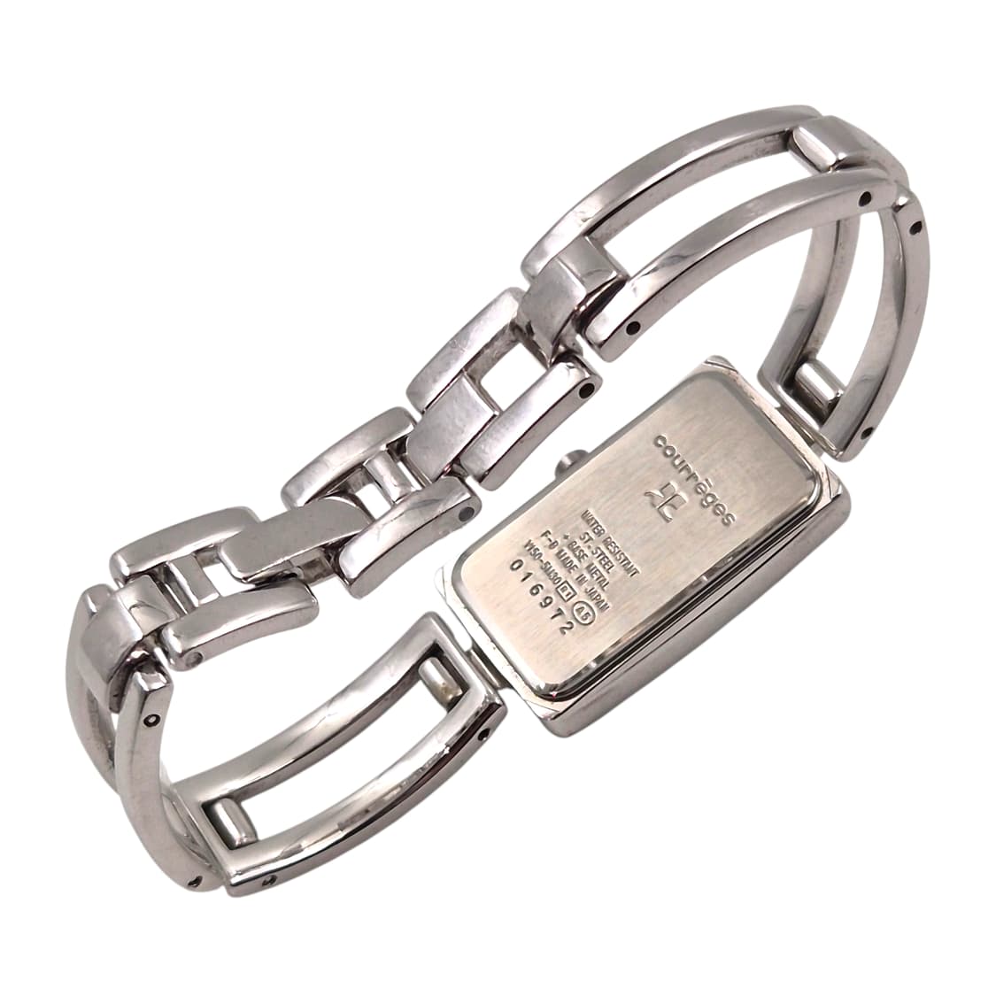 90s 꾸레쥬 스페이스 에이지 아쿠아 스퀘어 시계 상품이미지5