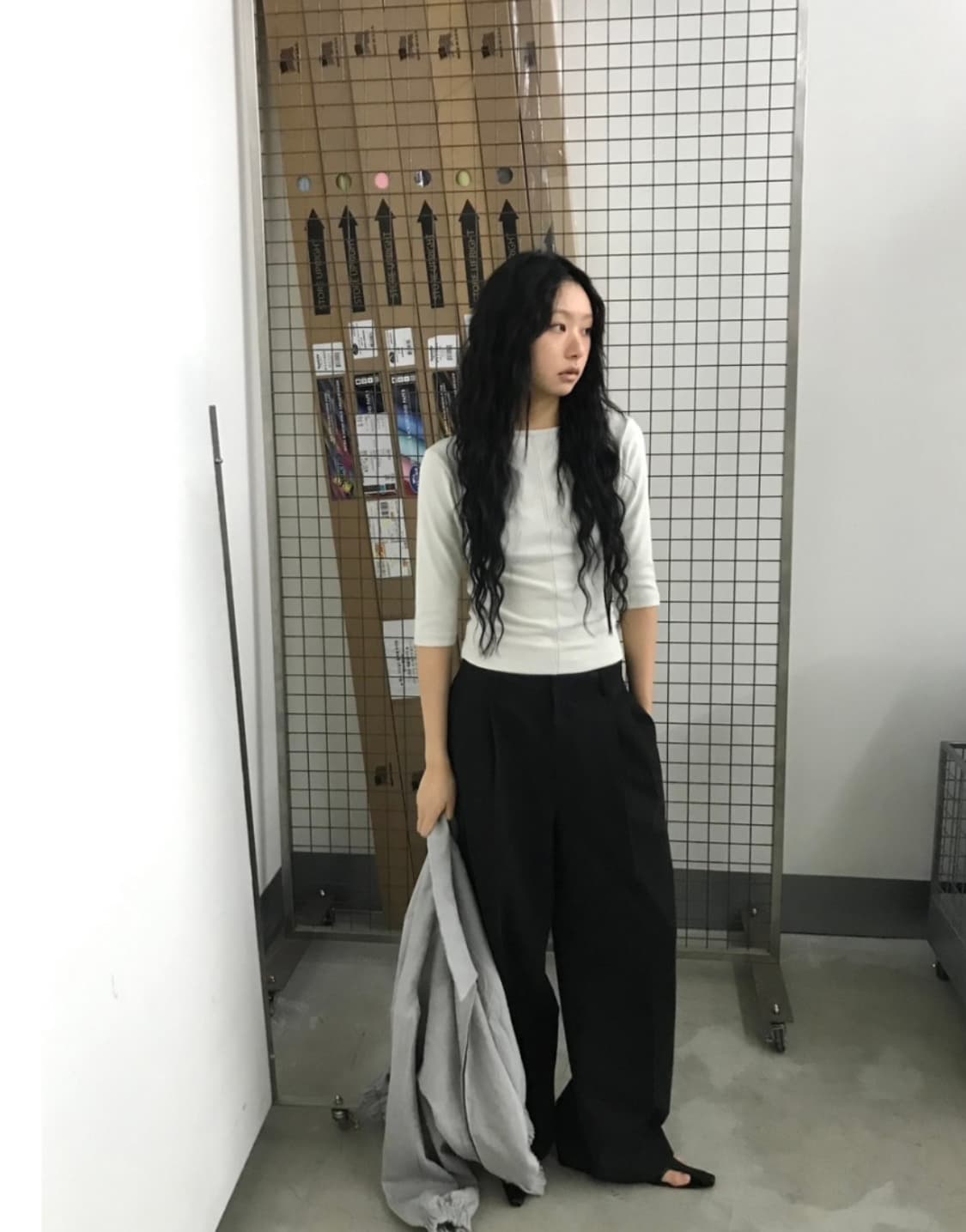 앙고라 투웨이 7부 티셔츠 (연그레이) 상품이미지2