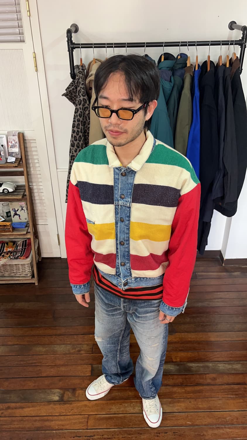 90s 리바이스 x 허드슨베이 리버시블 데님 트러커 상품이미지6