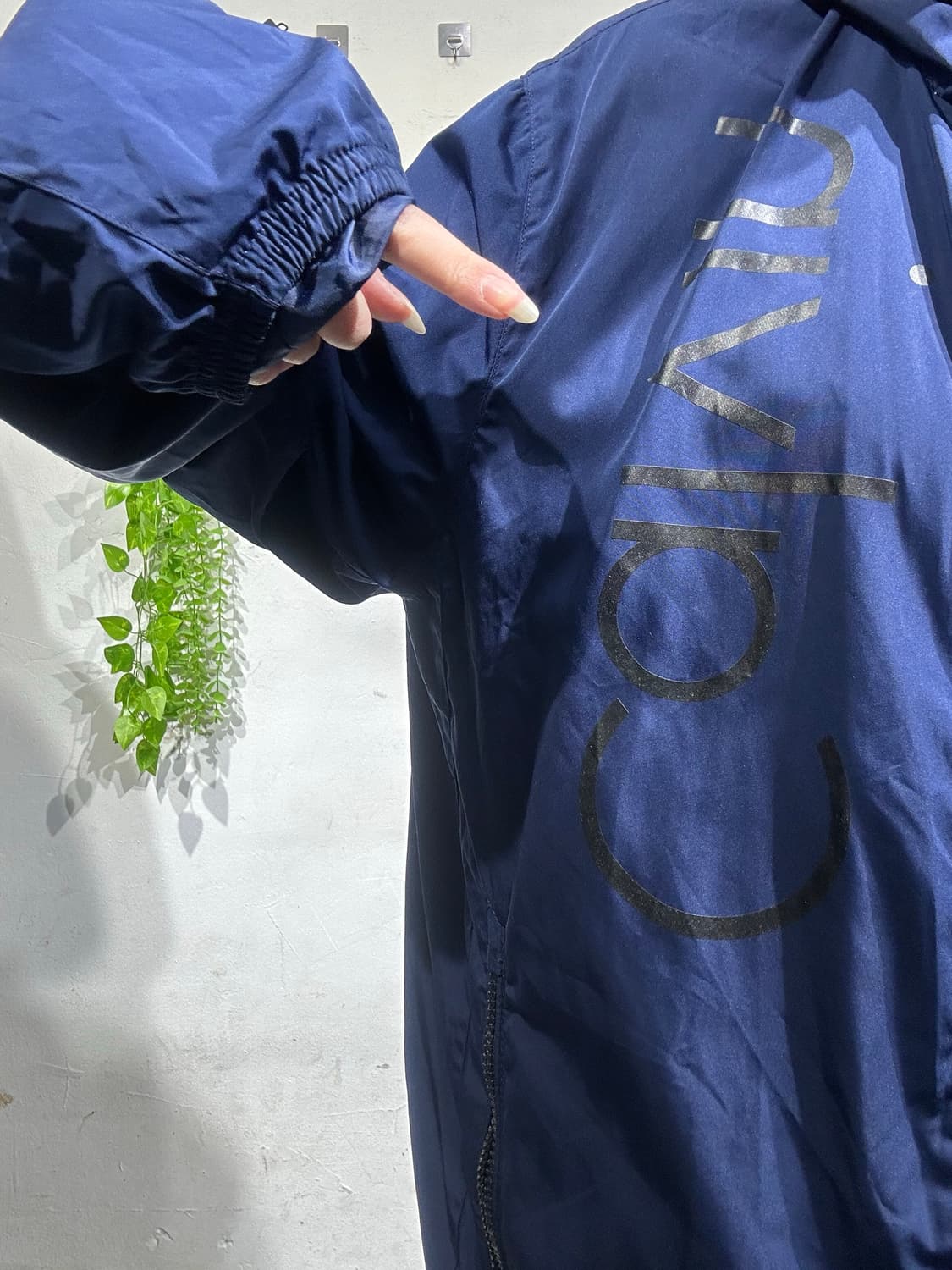 Ck 캘빈 클라인 네이비 후드 바람막이 자켓 L 상품이미지4