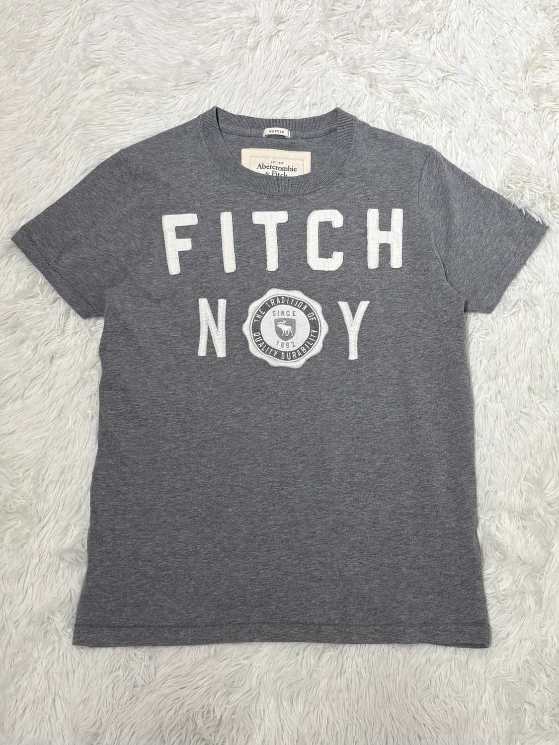 아베크롬비 빅로고 그레이 반팔 상품이미지3