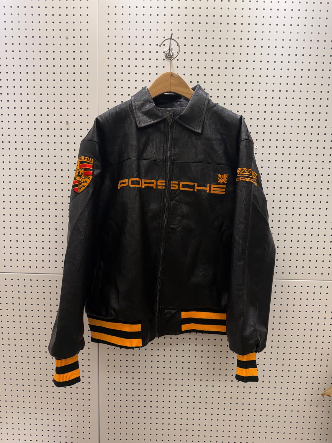 포르쉐 빈티지 레더 바시티 자켓 U203 상품이미지2