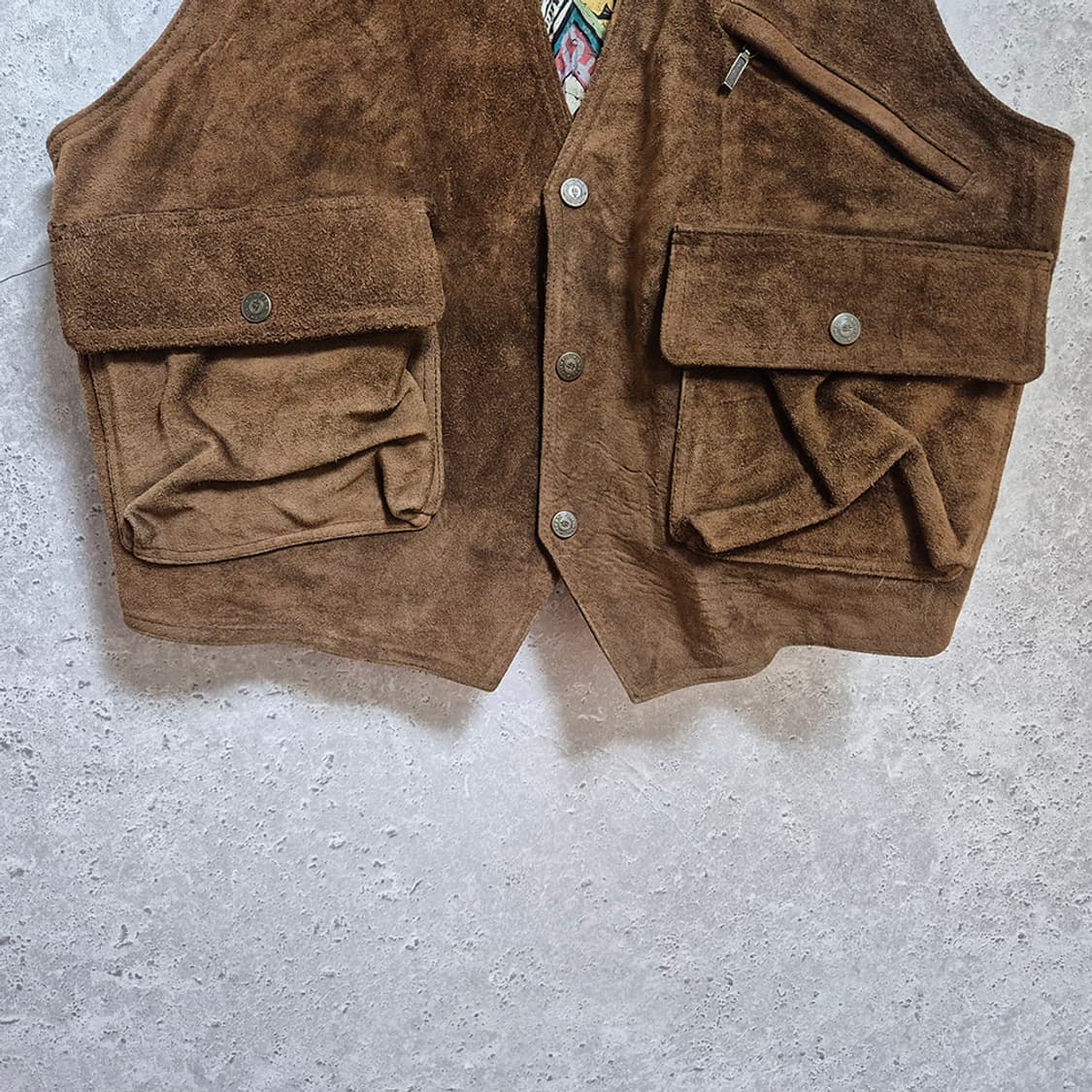 OLYMPIC SEOUL 88 vitage Suede vest 상품이미지4