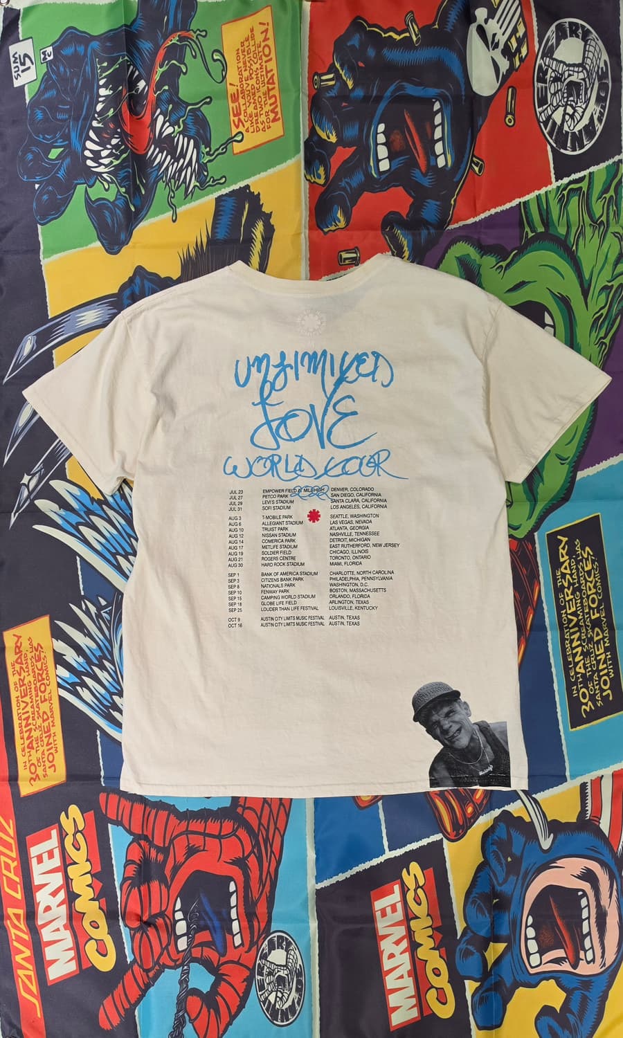 2022 Red Hot Chill Peppers Tour 반팔 M 상품이미지5