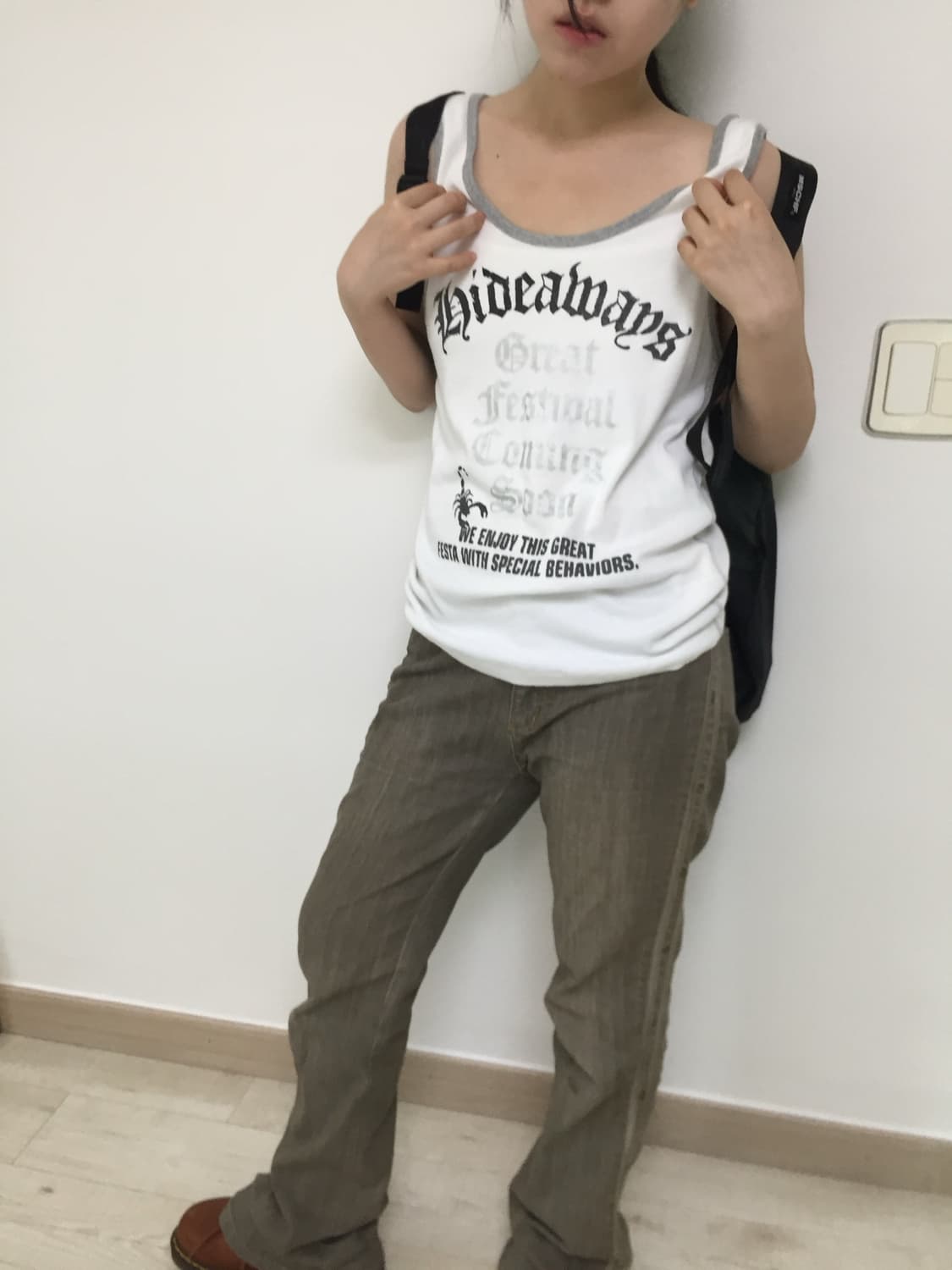 vintage y2k white sleeveless 상품이미지2
